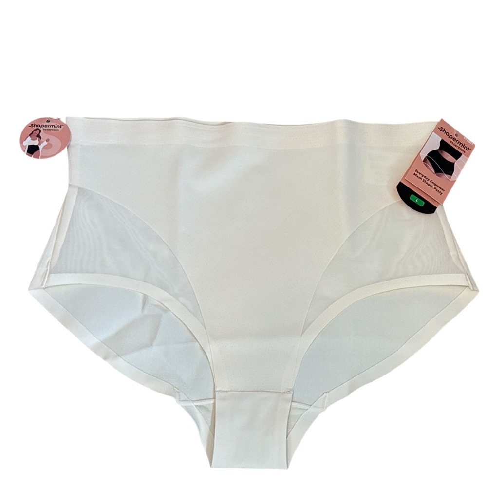 Shapermint Essentials Everyday Empower Mesh Shaper Panty, Chai, Size Large, NWT